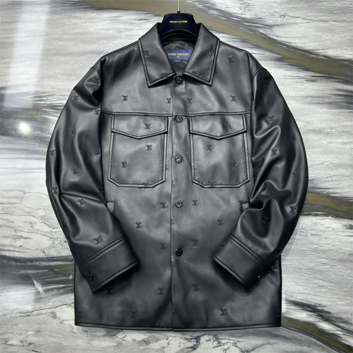 2024fw LV Leather Jacket Top Version - DEEPREPS