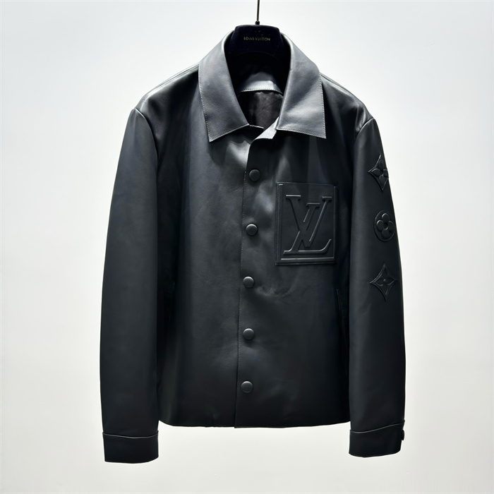 2024fw LV Real Leather Jacket Top Version - DEEPREPS