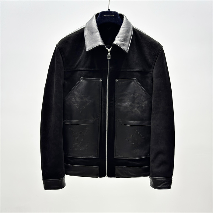 2024fw LV Real Leather Jacket Top Version - DEEPREPS