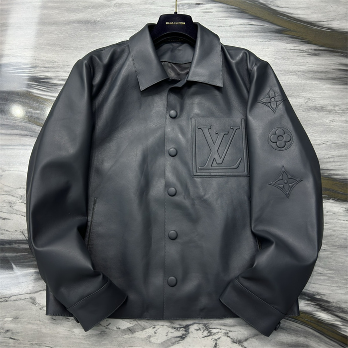 2024fw LV Real Leather Jacket Top Version - DEEPREPS