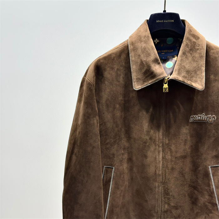 2024fw LV Real Leather Jacket Top Version - DEEPREPS