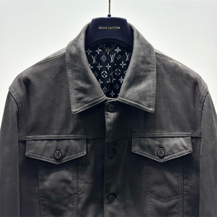 2024fw LV Real Leather Jacket Top Version - DEEPREPS