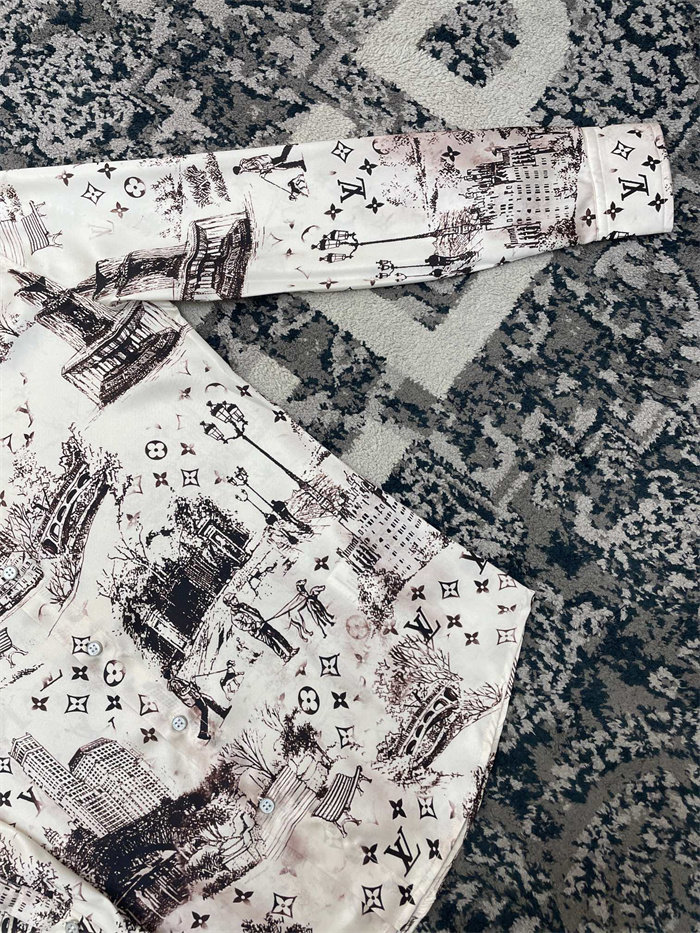 2024fw LV Real silk Shirt Top Version - DEEPREPS