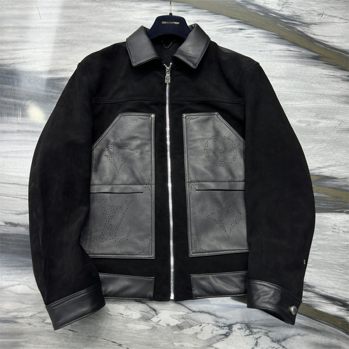 2024fw LV Real Leather Jacket Top Version - DEEPREPS