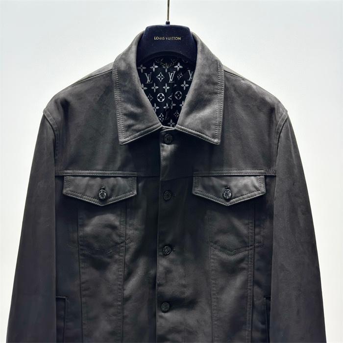 2024fw LV Real Leather Jacket Top Version - DEEPREPS