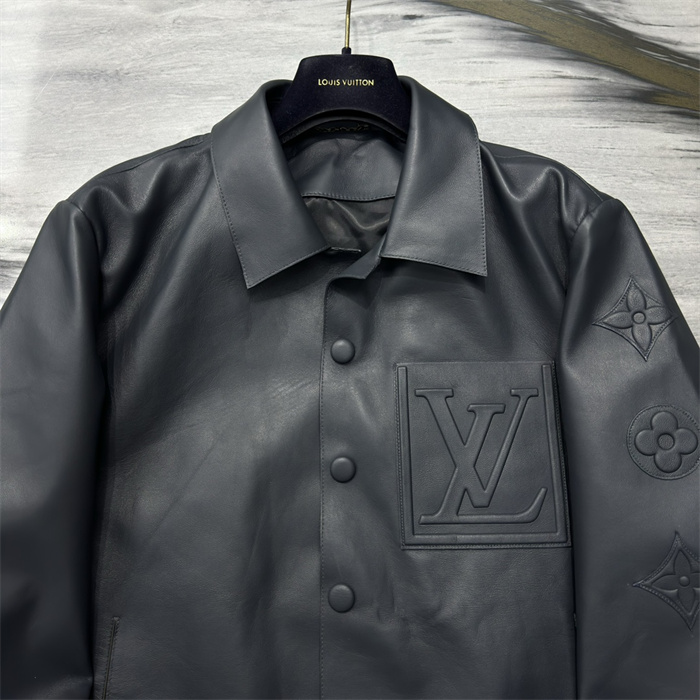 2024fw LV Real Leather Jacket Top Version - DEEPREPS