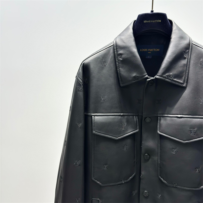 2024fw LV Real Leather Jacket Top Version - DEEPREPS