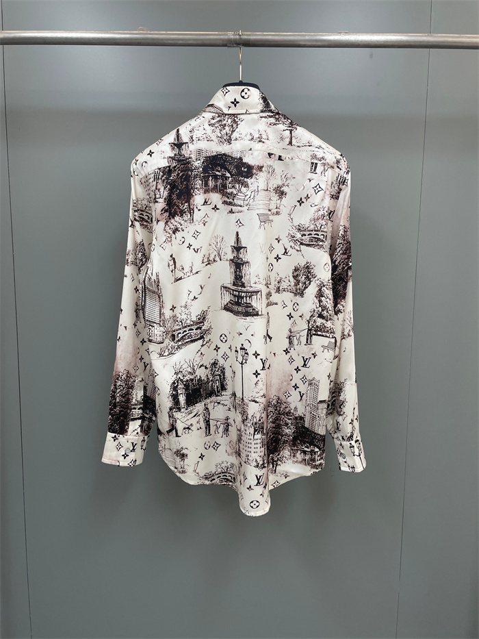 2024fw LV Real silk Shirt Top Version - DEEPREPS