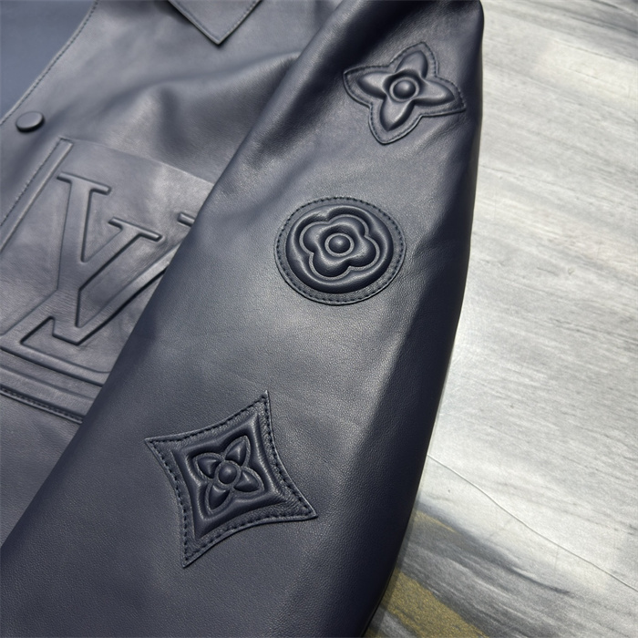 2024fw LV Real Leather Jacket Top Version - DEEPREPS