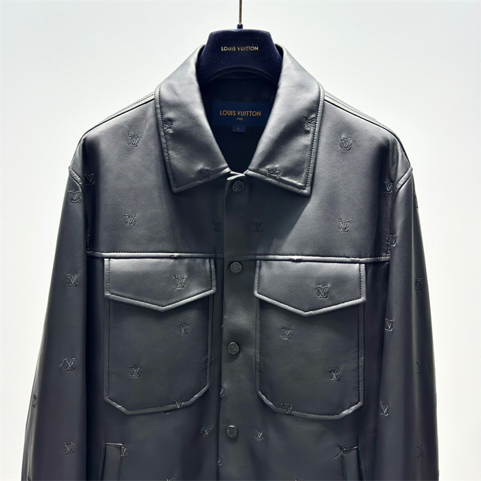 2024fw LV Real Leather Jacket Top Version - DEEPREPS