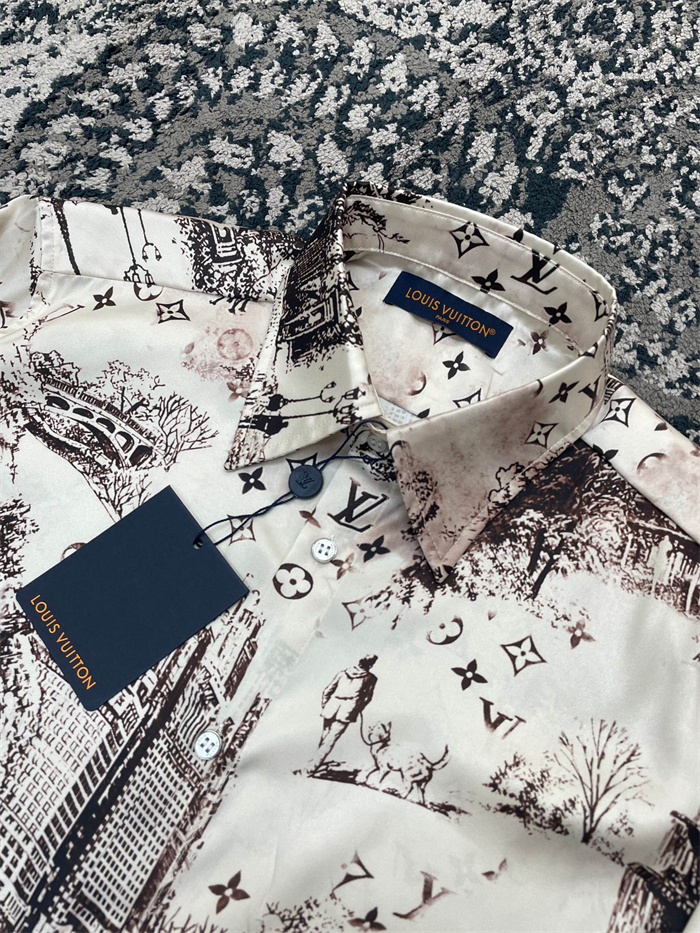 2024fw LV Real silk Shirt Top Version - DEEPREPS