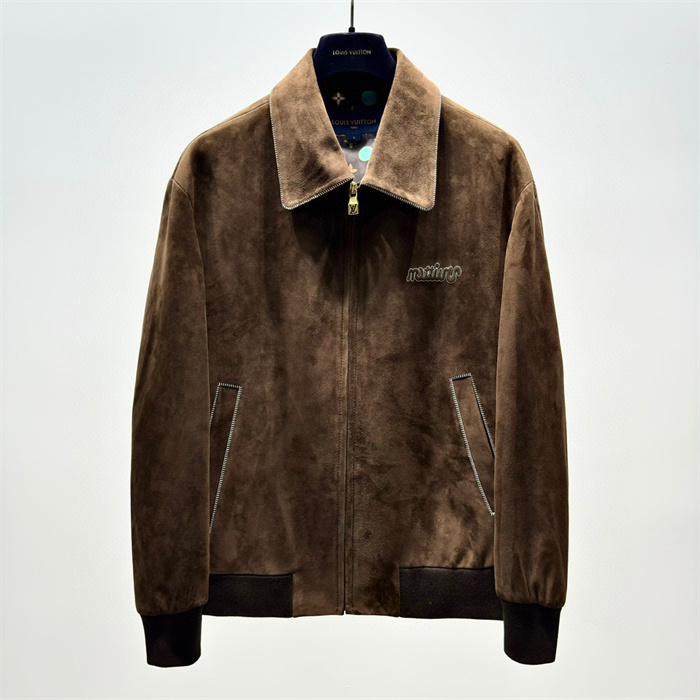 2024fw LV Real Leather Jacket Top Version - DEEPREPS