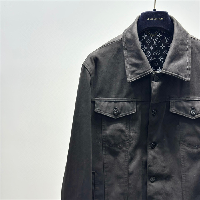 2024fw LV Real Leather Jacket Top Version - DEEPREPS