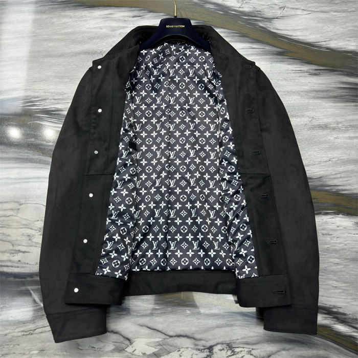 2024fw LV Real Leather Jacket Top Version - DEEPREPS
