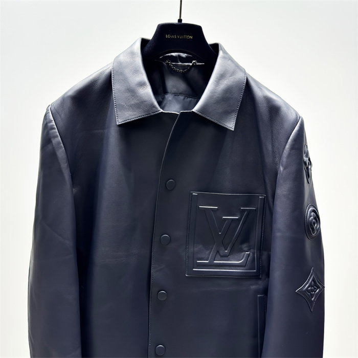 2024fw LV Real Leather Jacket Top Version - DEEPREPS
