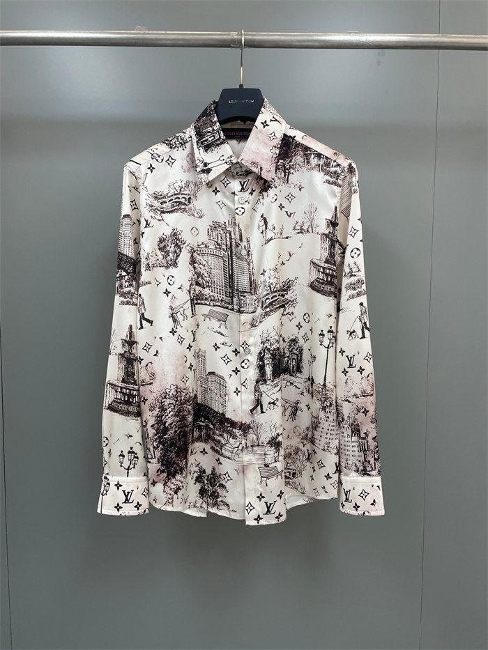 2024fw LV Real silk Shirt Top Version - DEEPREPS
