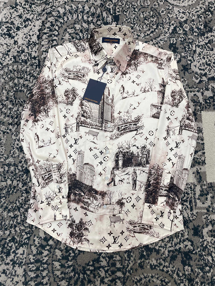 2024fw LV Real silk Shirt Top Version - DEEPREPS