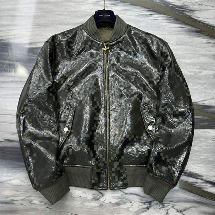 2024fw LV Real Leather Jacket Top Version - DEEPREPS
