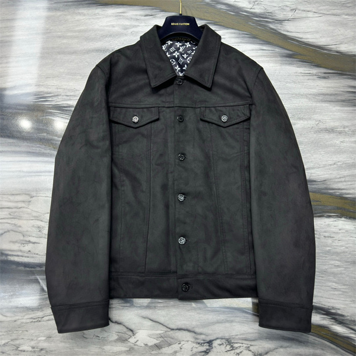 2024fw LV Real Leather Jacket Top Version - DEEPREPS
