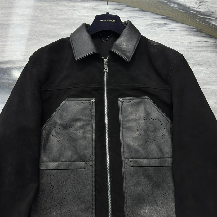 2024fw LV Real Leather Jacket Top Version - DEEPREPS