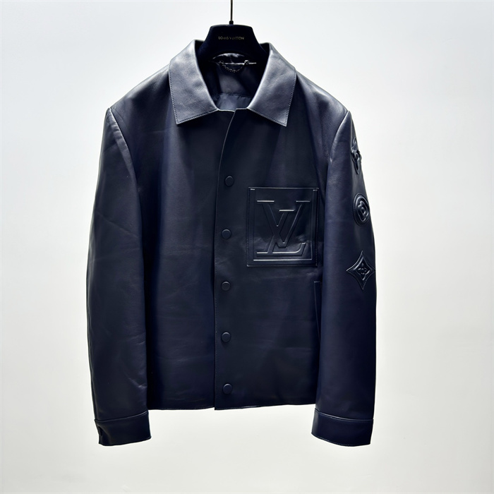 2024fw LV Real Leather Jacket Top Version - DEEPREPS