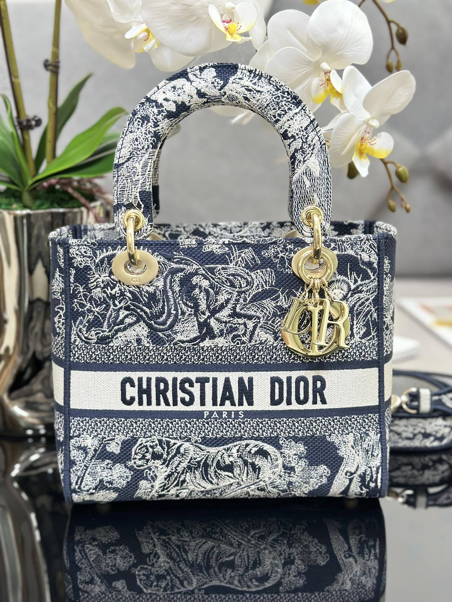 Dior Book Tote – Premium Replica (Toile de Jouy Embroidery) - DEEPREPS