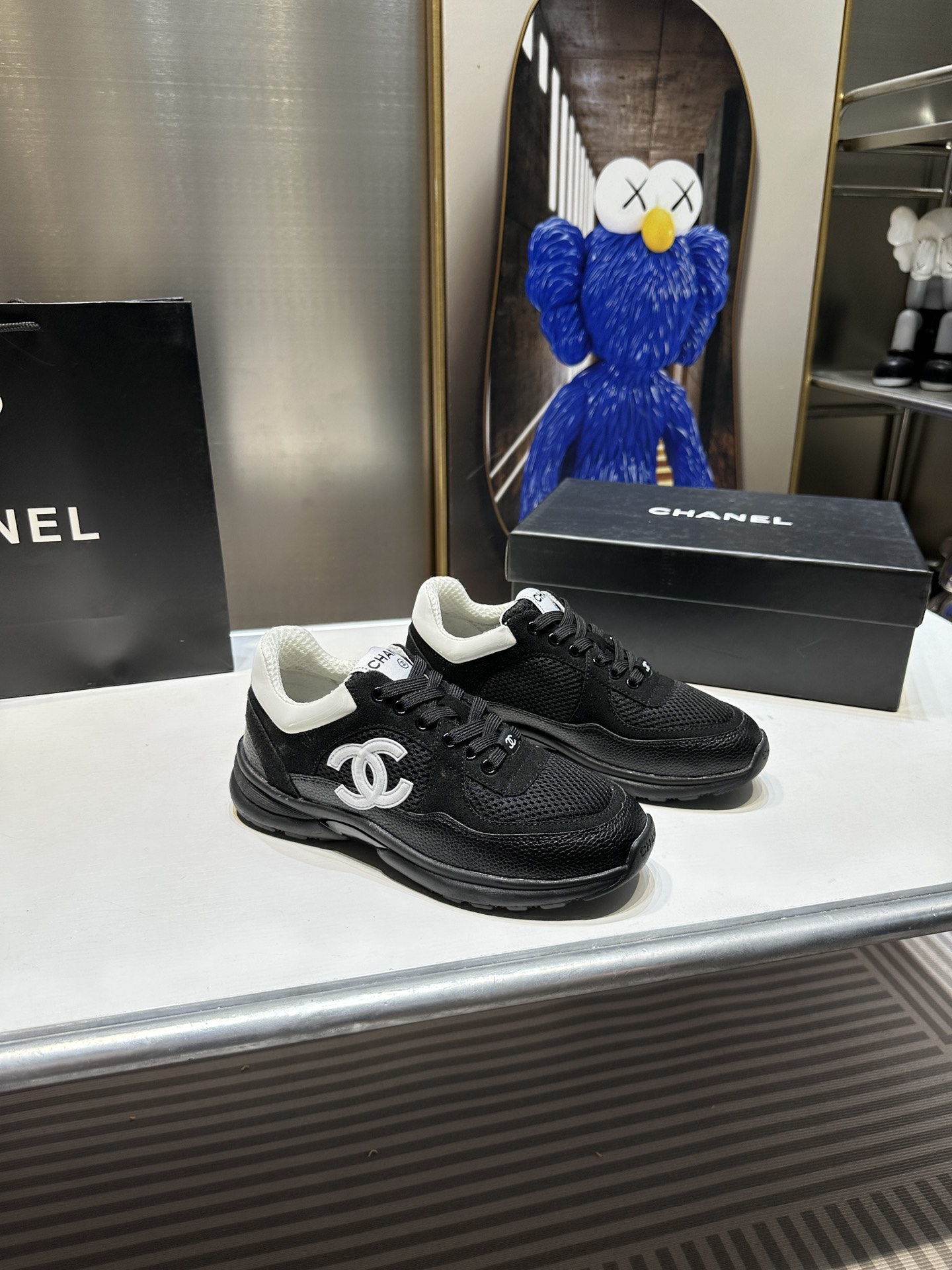 Premium Rep“CC” Logo Mesh & Leather Sneakers - DEEPREPS