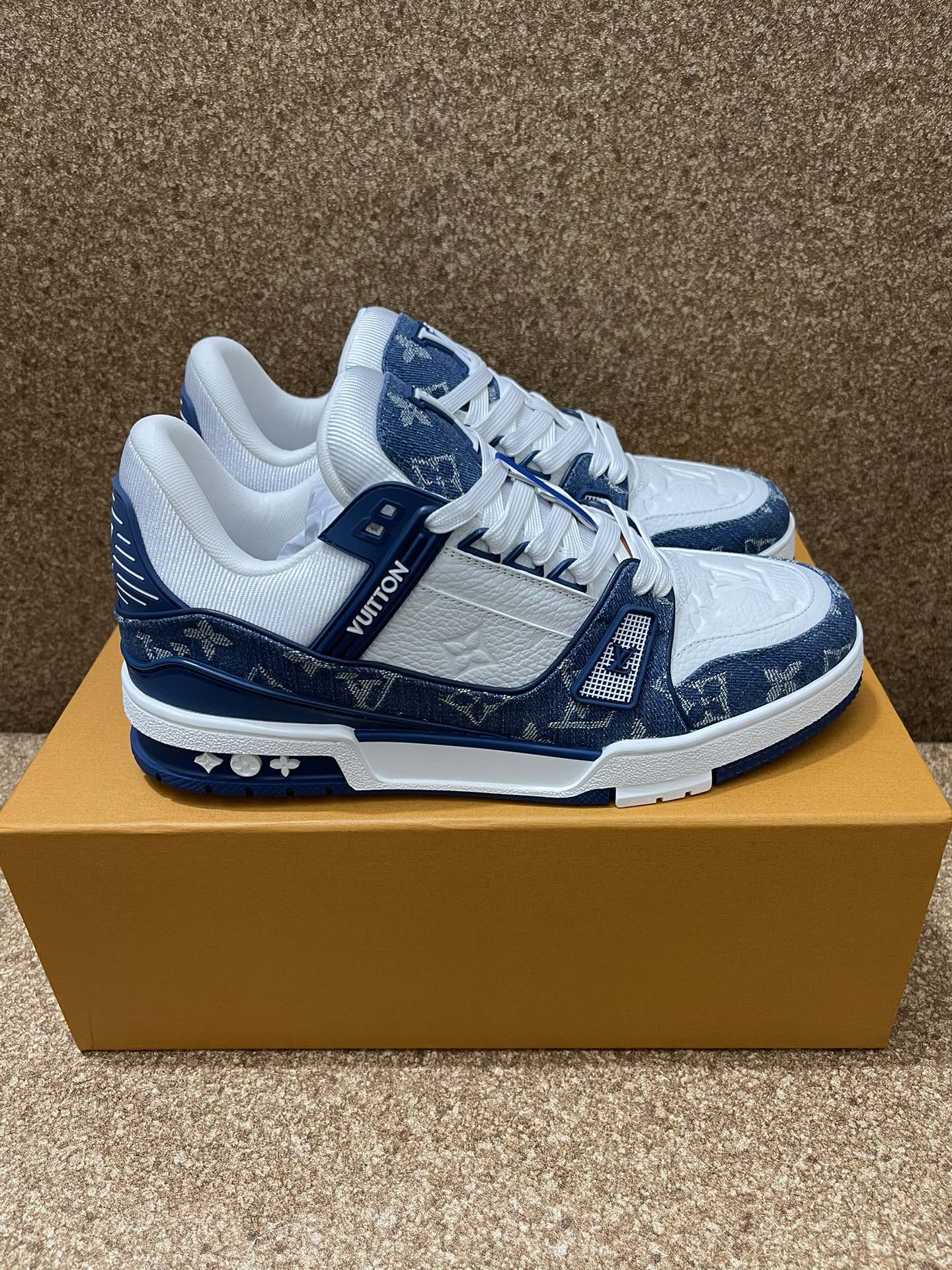LV Trainer Sneaker – Monogram Denim Blue/White | DEEPREPS Version - DEEPREPS