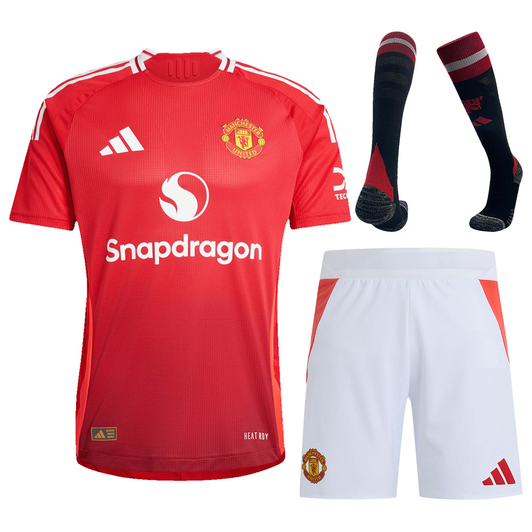 Manchester United Home Match Jersey+Shorts+Socks Full Kit Player Version 2024/25 - Reps Jerseys
