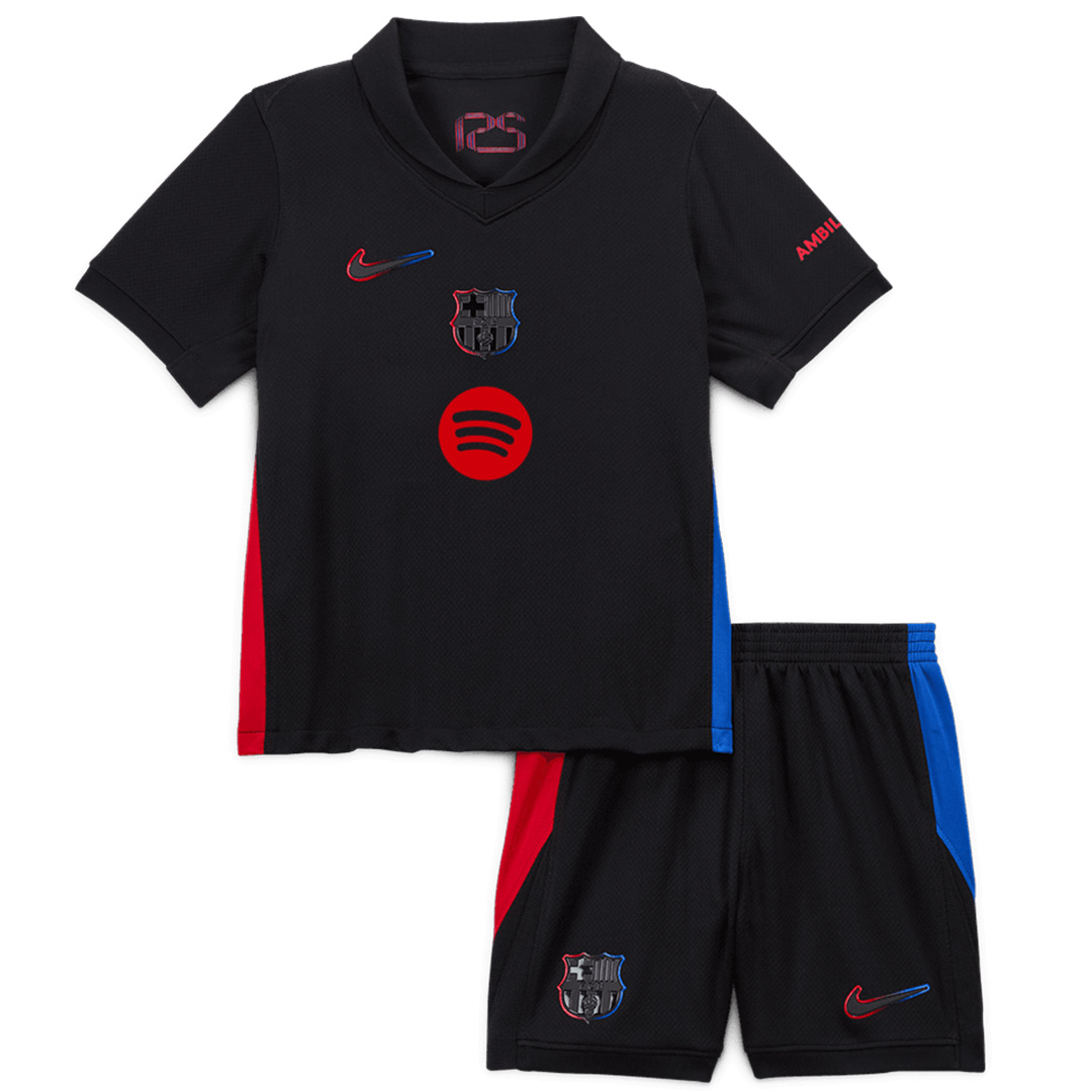Kids Barcelona Away Spotify Logo Without Text Kit Jersey+Shorts 2024/25 - Reps Jerseys