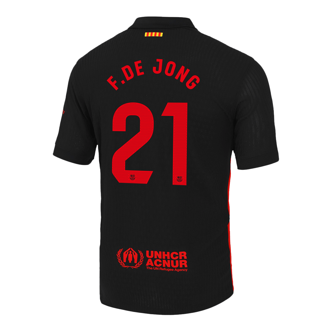 F.DE JONG #21 Barcelona Away Spotify Logo Without Text Match Jersey 2024/25 - Reps Jerseys