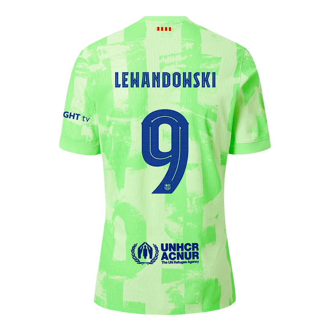 LEWANDOWSKI #9 Barcelona Third Spotify Logo Without Text Match Jersey 2024/25 - UCL Font - Reps Jerseys
