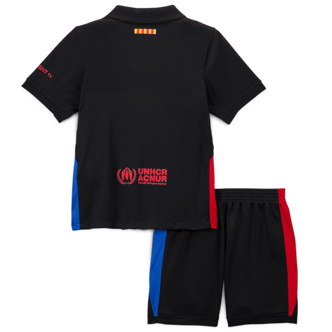 Kids Barcelona Away Spotify Logo Without Text Kit Jersey+Shorts 2024/25 - Reps Jerseys