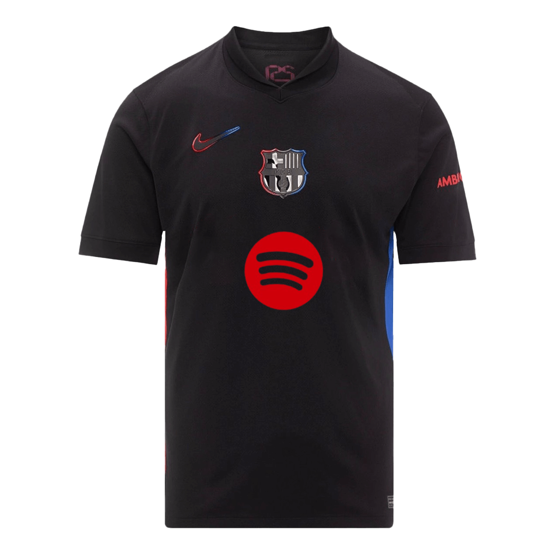 LAMINE YAMAL #19 Barcelona Away Spotify Logo Without Text Jersey 2024/25 - UCL Font - Reps Jerseys