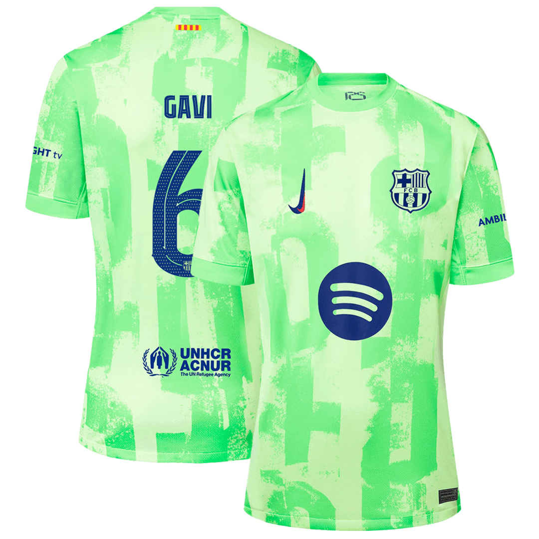 GAVI #6 Barcelona Third Spotify Logo Without Text Jersey 2024/25 - UCL Font - Reps Jerseys