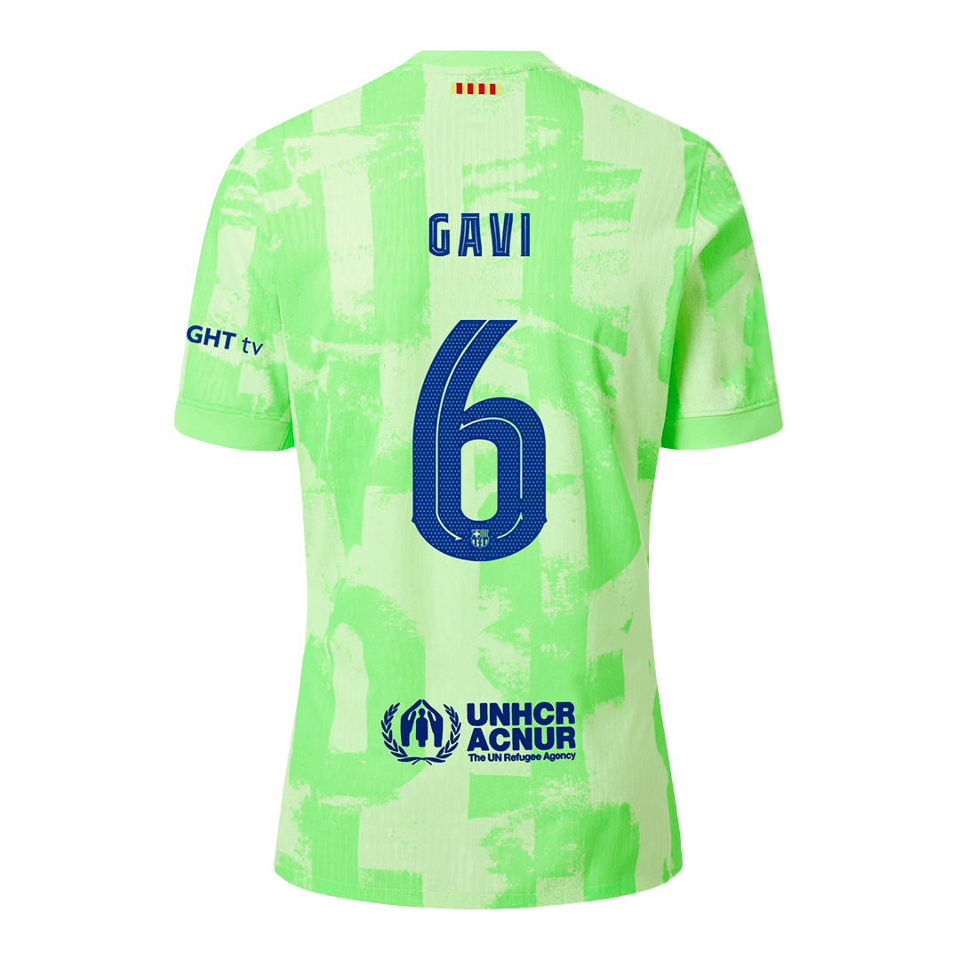 GAVI #6 Barcelona Third Spotify Logo Without Text Match Jersey 2024/25 - UCL Font - Reps Jerseys