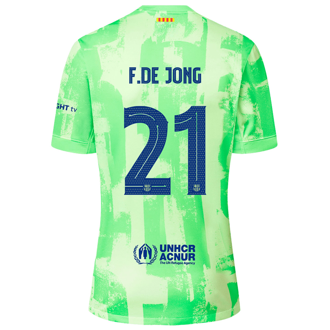 F.DE JONG #21 Barcelona Third Spotify Logo Without Text Jersey 2024/25 - UCL Font - Reps Jerseys