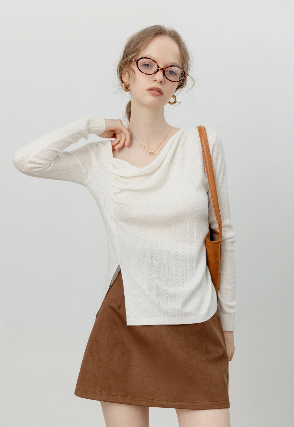 Women's Asymmetric Knit Top