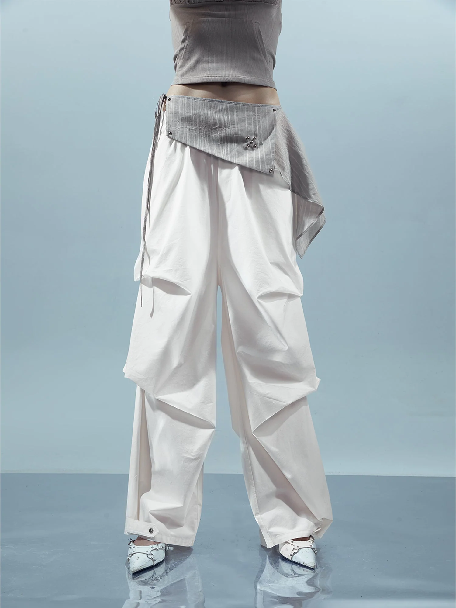 Parachute Pants With Detachable Skirt