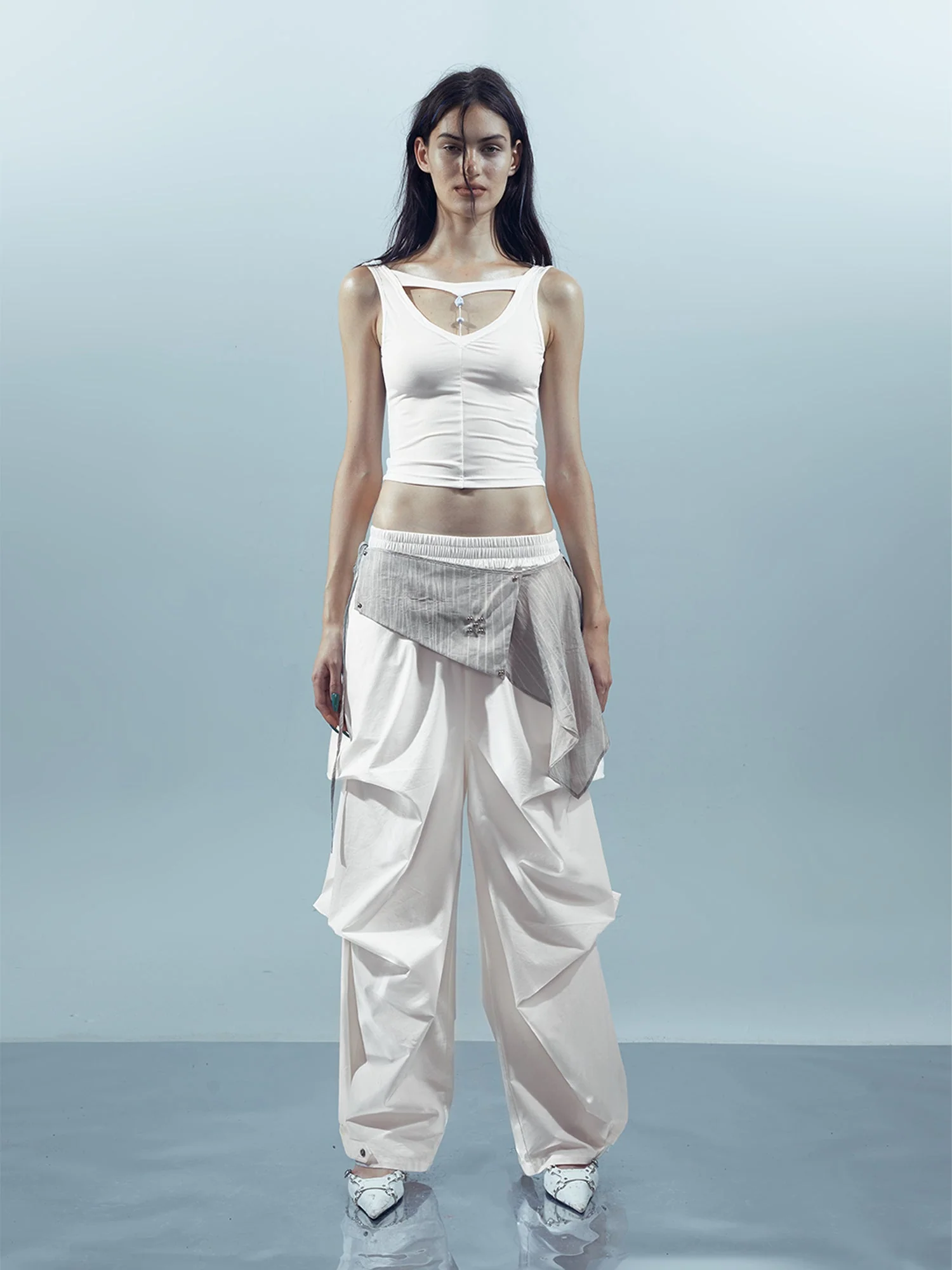 Parachute Pants With Detachable Skirt