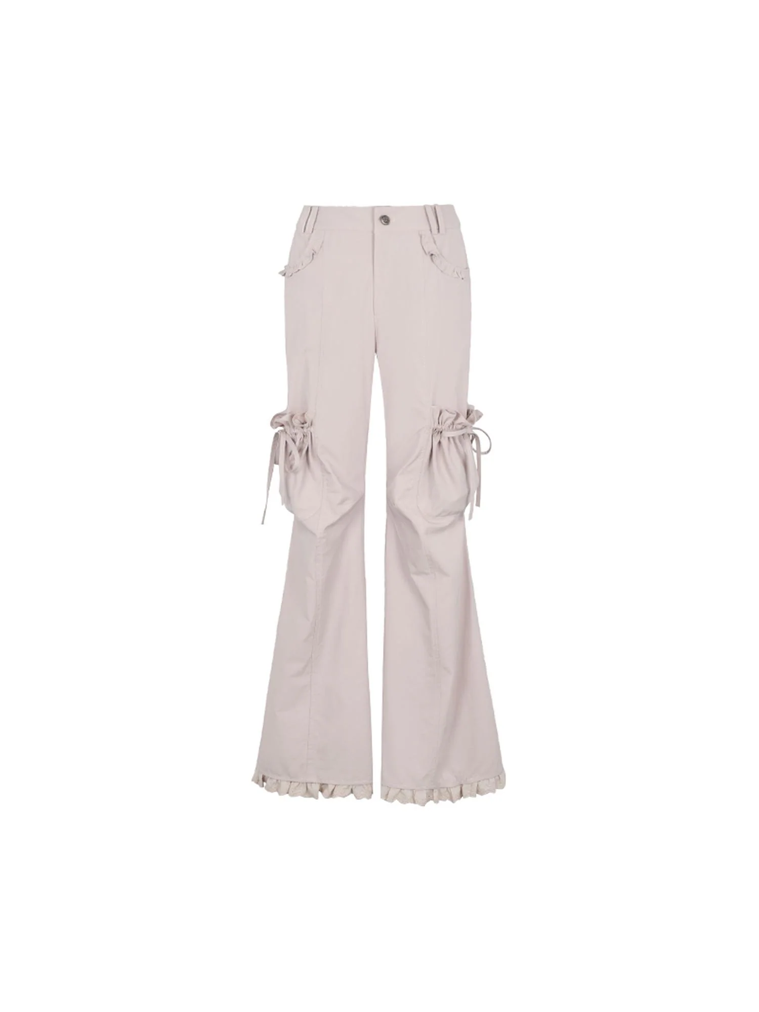 Workwear Casual Pants With Bloom Pockets Trousers