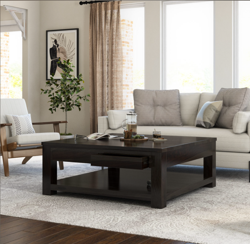 Glencoe Contemporary Style Large Square Coffee Table