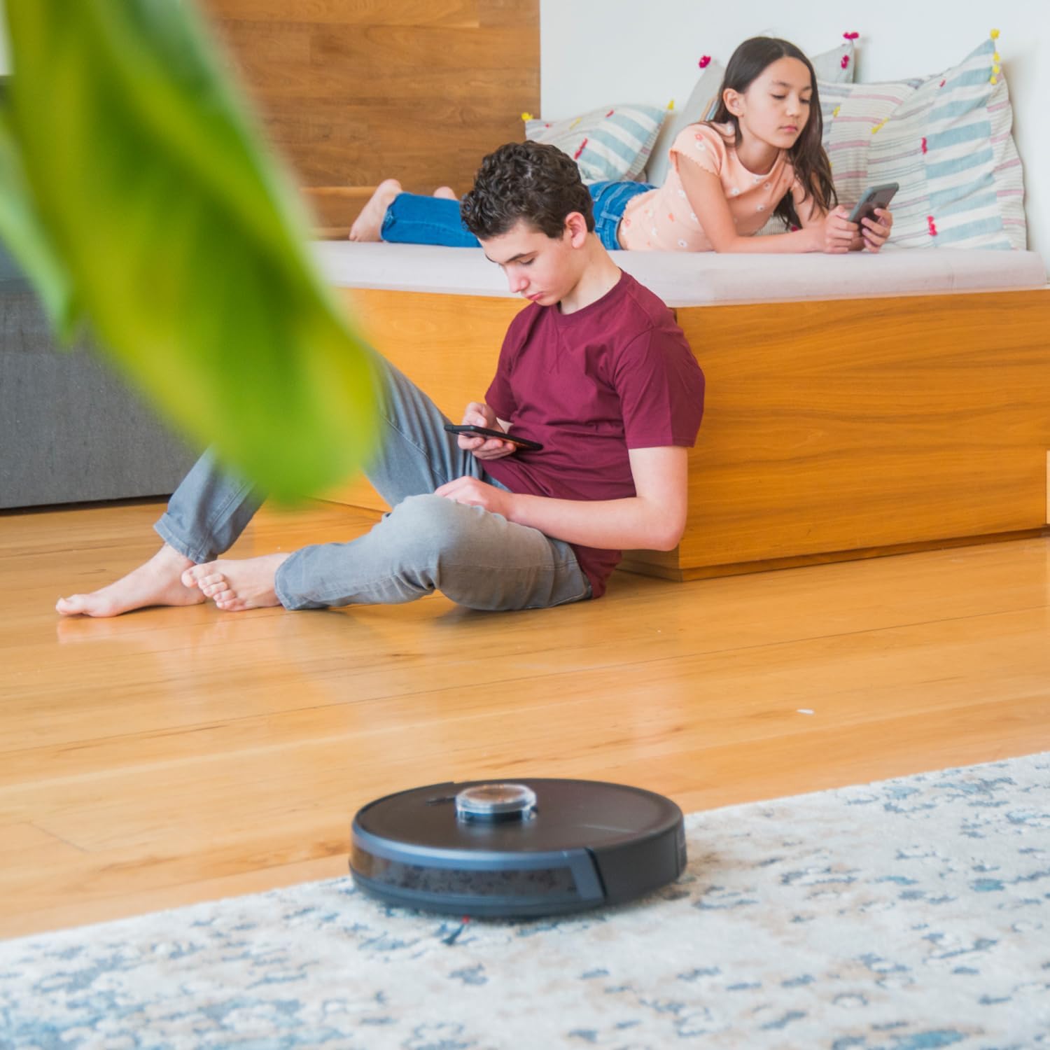 bObsweep PetHair SLAM Robot Vacuum Cleaner with Wet/Dry Mop. Advanced LiDAR Mapping with Editable Map/NoSweep Zones. Alexa/Google Compatible. Good for Pet Hair. Carpet. Hardwood and Tile. in Jet