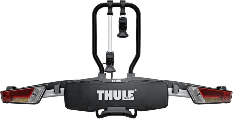 Thule EasyFold XT bike rack for tow bar 2 bikes silver