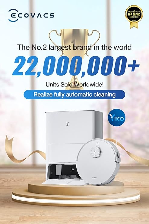 ECOVACS DEEBOT T10 OMNI Robot Vacuum and Mop Combo. Auto Self-Emptying. Auto Mop Cleaning. Hot Air Drying. 5000Pa Suction. OZMO TURBO Deep Mopping with Precision Mapping and Obstacle Avoidance