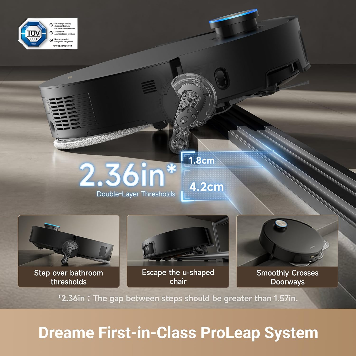 DREAME X50 Ultra Robot Vacuum and Mop with Auto-Empty and Mop Self-Cleaning. 20.000Pa Suction. Obstacle Avoidance and 360° Navigation. Corner to Edge Deep Cleaning. Detangling Brush