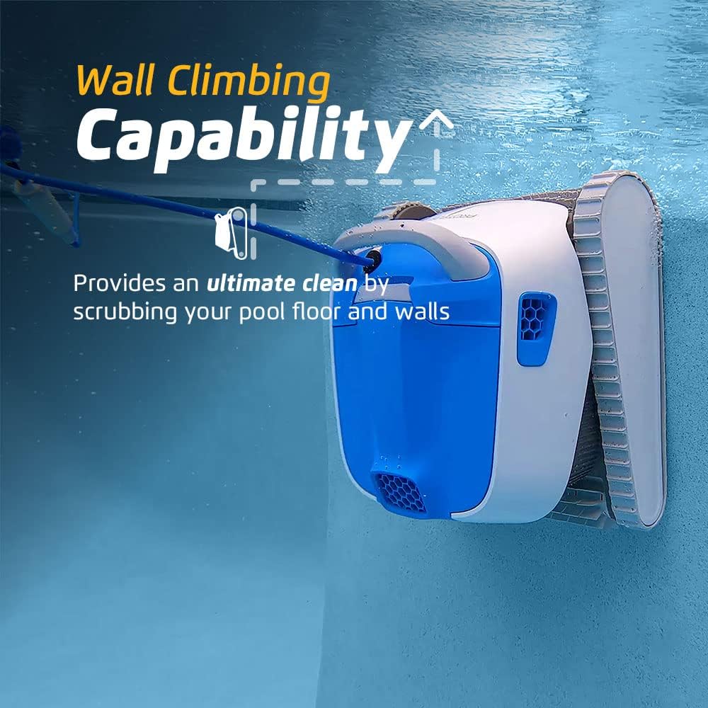 Dolphin Proteus DX4 Automatic Robotic Pool Vacuum Cleaner. Wall Climbing. Waterline Scrubber Brush. Ideal for In-Ground Pool up to 50 FT in Length