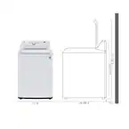 4.3 Cu. Ft. Top Load Washer in White with 4-Way Agitator. NeveRust Drum and TurboDrum Technology