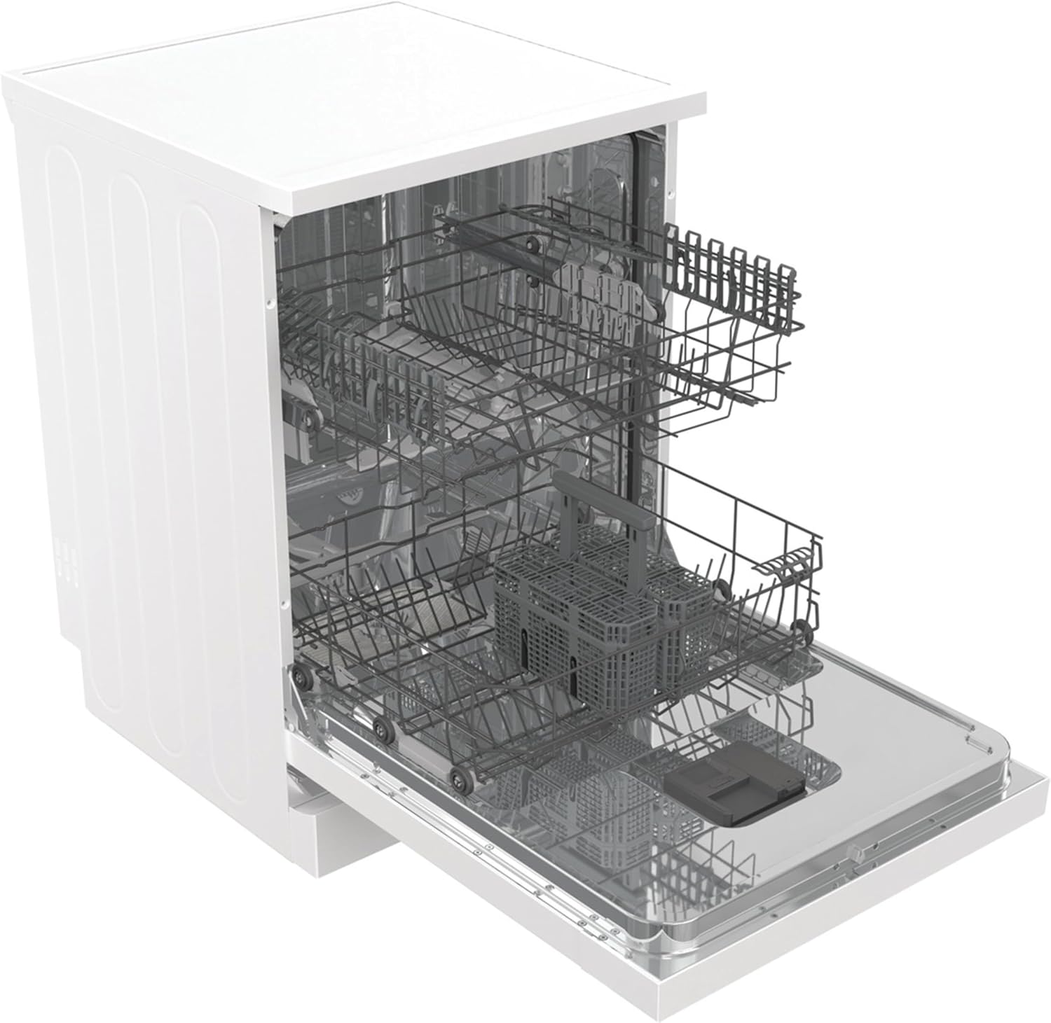 Hisense 14 Place Settings Freestanding Standard Dishwasher. Stainless steel - D Rated. HS642D90XUK. 597 x 599 x 845 mm (L x W x H)