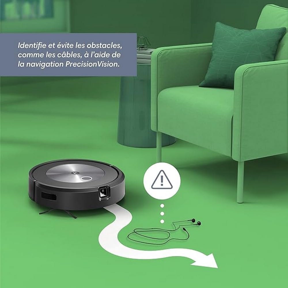 iRobot Roomba j7+ Wi-Fi Connect Robot Vacuum with Automatic Dirt Disposal - Dual Multi Surface Rubber Brushes. Ideal for Pets. Learns. Maps. and Adapts to your Home. Object Detection and Avoidance